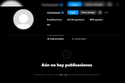 Tini Stoessel eliminó todas sus publicaciones de Instagram (Foto Instagram @tinistoessel)