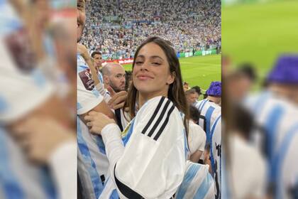 Tini Stoessel en Qatar, antes de que comenzara el partido de Argentina con México