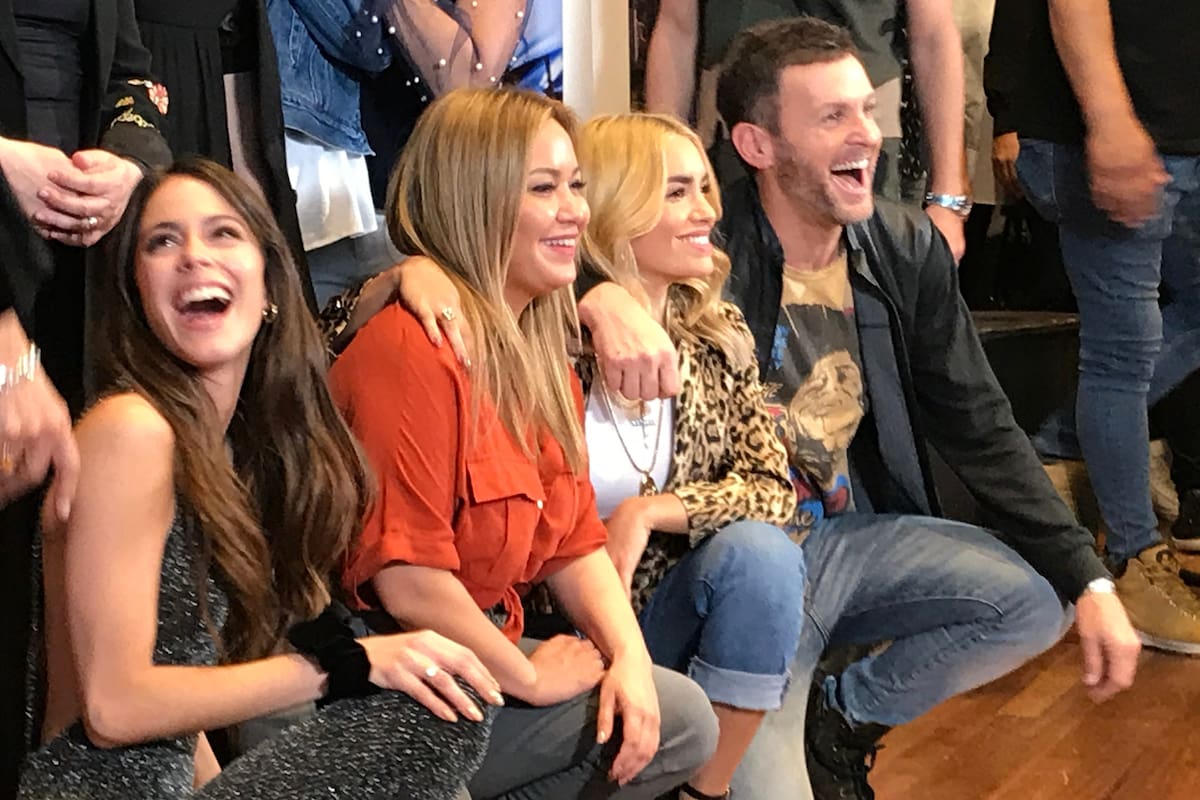 Tini Stoessel, Karina la Princesita, Lali Espósito y Axel, en la presentación del concierto que se realiza hoy en la capital española