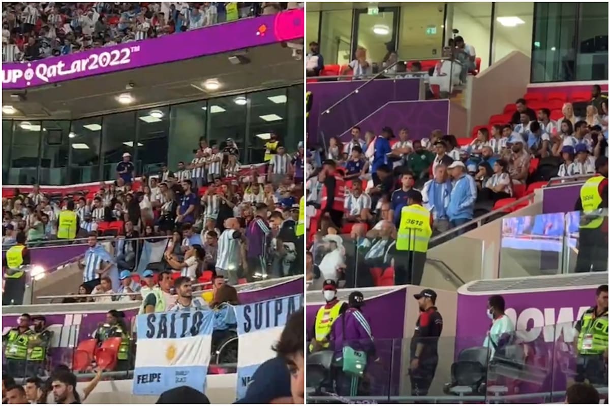 Tini Stoessel se sentó junto a Jorgelina Cardoso par alentar a ala selección argentina en Qatar