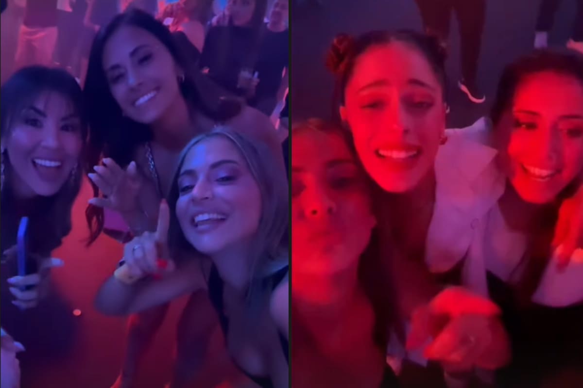 Tini Stoessel y Antonela Roccuzzo cantaron juntas en la fiesta de los campeones del mundo