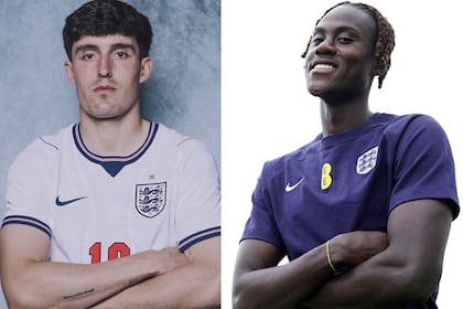 Tino Livramento (izquierda), lesionado, se perderá el Mundial; lo reemplaza Trevor Chalobah (derecha)