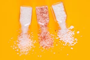 Tipos de sal con diferentes composiciones minerales