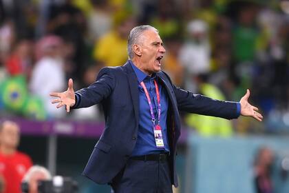 Tite, durante el Mundial 2022, su último trabajo como entrenador, al mando de Brasil