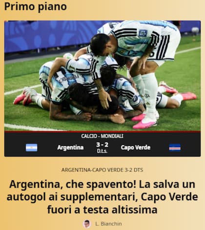 Titular de La Gazzetta dello Sport, diario deportivo italiano.
