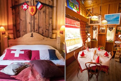 Toda la decoración del hotel pone en juego la binacionalidad: Suiza y Francia a un paso de distancia