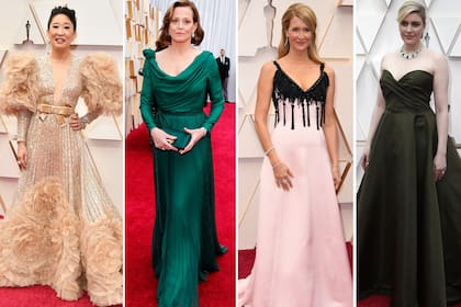 Las figuras muestran su estilo en la alfombra roja de los premios Oscar 2020