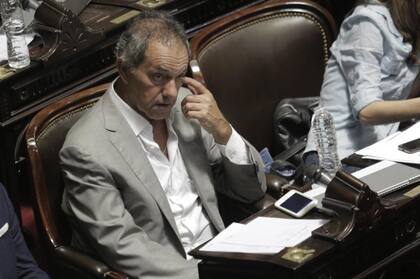 Daniel Scioli durante la última sesión del año