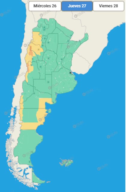 Todas las regiones afectadas