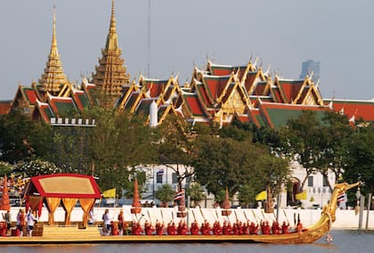 Todo a lo grande. Aquí, las embarcaciones reales en el río Chao Phraya River para celebrar, en 2019, la coronación de Maha.