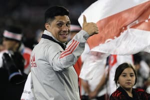 Todo bien: pulgar en alto para Enzo Pérez y otra vuelta olímpica en River