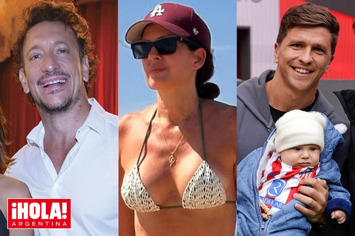 Todo es alegría para Nicolás Vázquez, Isabel Macedo y Gianluca Simeone y su hijo Faustino