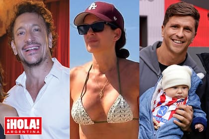 Todo es alegría para Nicolás Vázquez, Isabel Macedo y Gianluca Simeone y su hijo Faustino