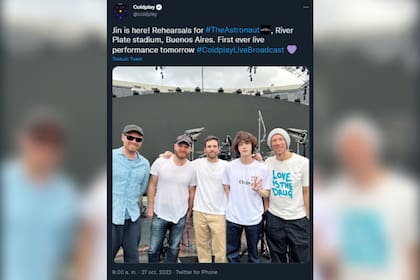 Todo listo para la participación de Jin en el concierto de Coldplay