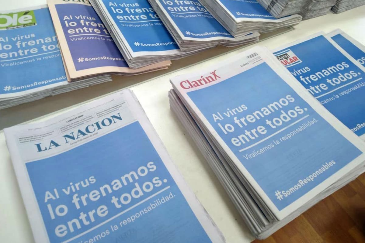 Todos los diarios del país salieron con el mismo mensaje en su tapa. Fuente: Primer Plano Online.