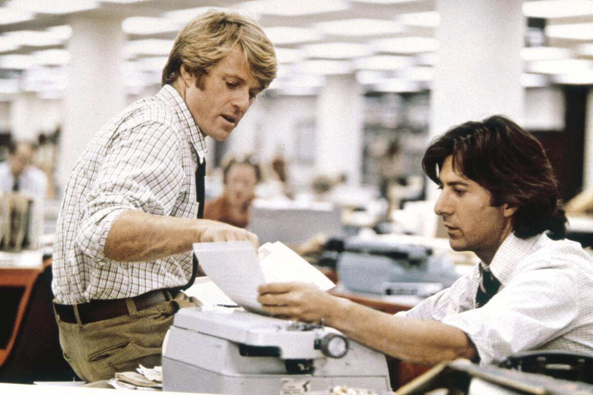 Todos los hombres del presidente (1976), de Alan Pakula, sobre el caso Watergate