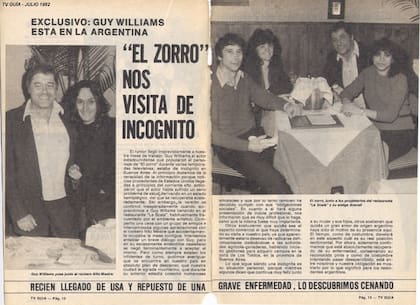 Todos los medios nacionales cubrieron la llegada de Catalano (tal era el verdadero apellido de Guy WIlliams) a la Argentina.