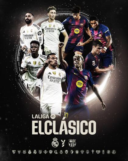 "Todos los ojos están puestos en las mismas estrellas", escribió LaLiga en sus redes sociales para promocionar el partido (Facebook/LaLiga)