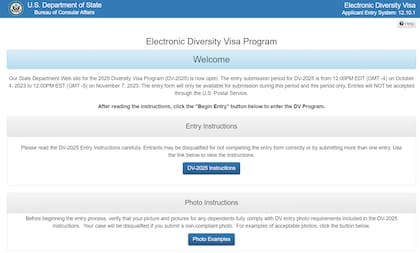 Todos los trámites deben hacerse únicamente en el sitio web dvprogram.state.gov