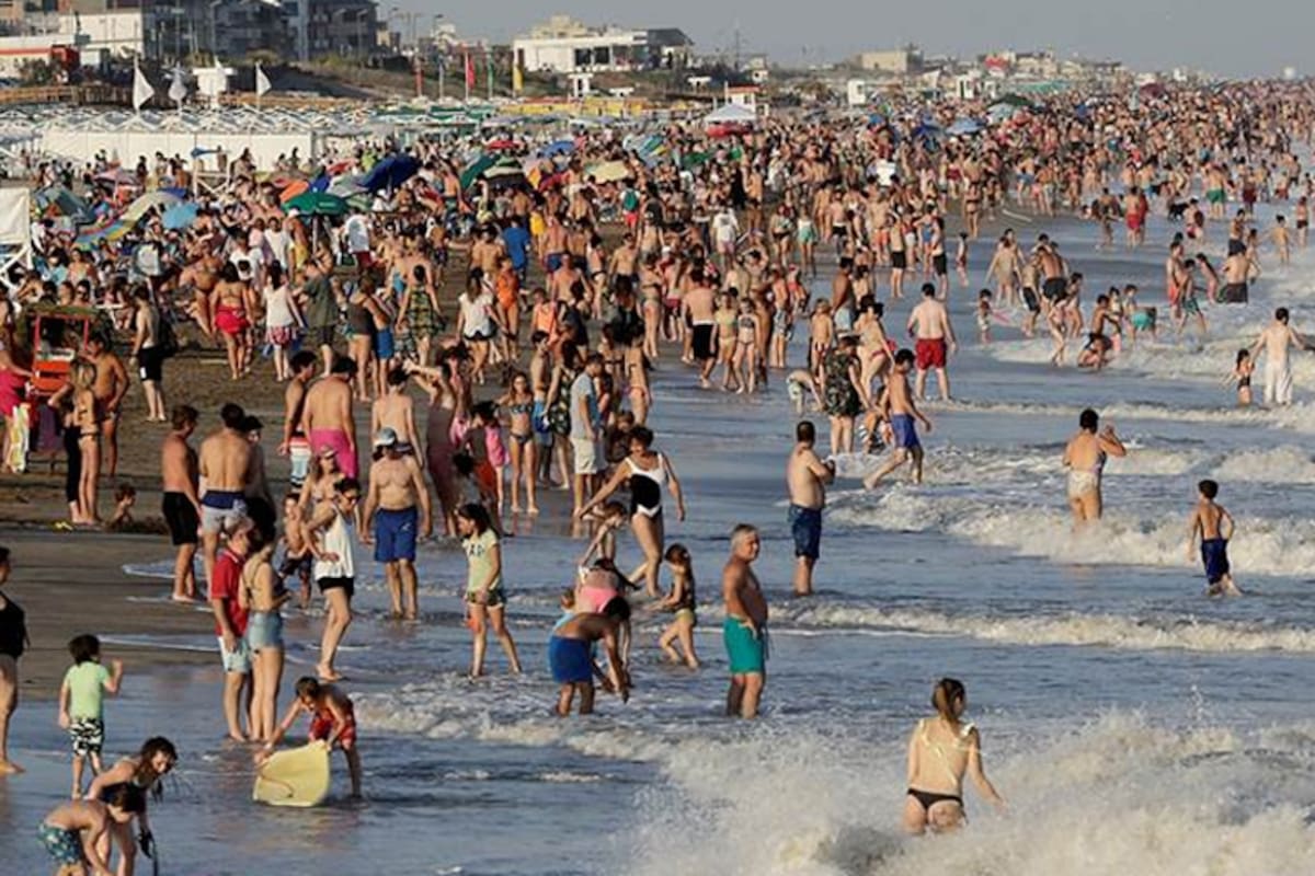 Todos se animaron al mar el viernes por la tarde