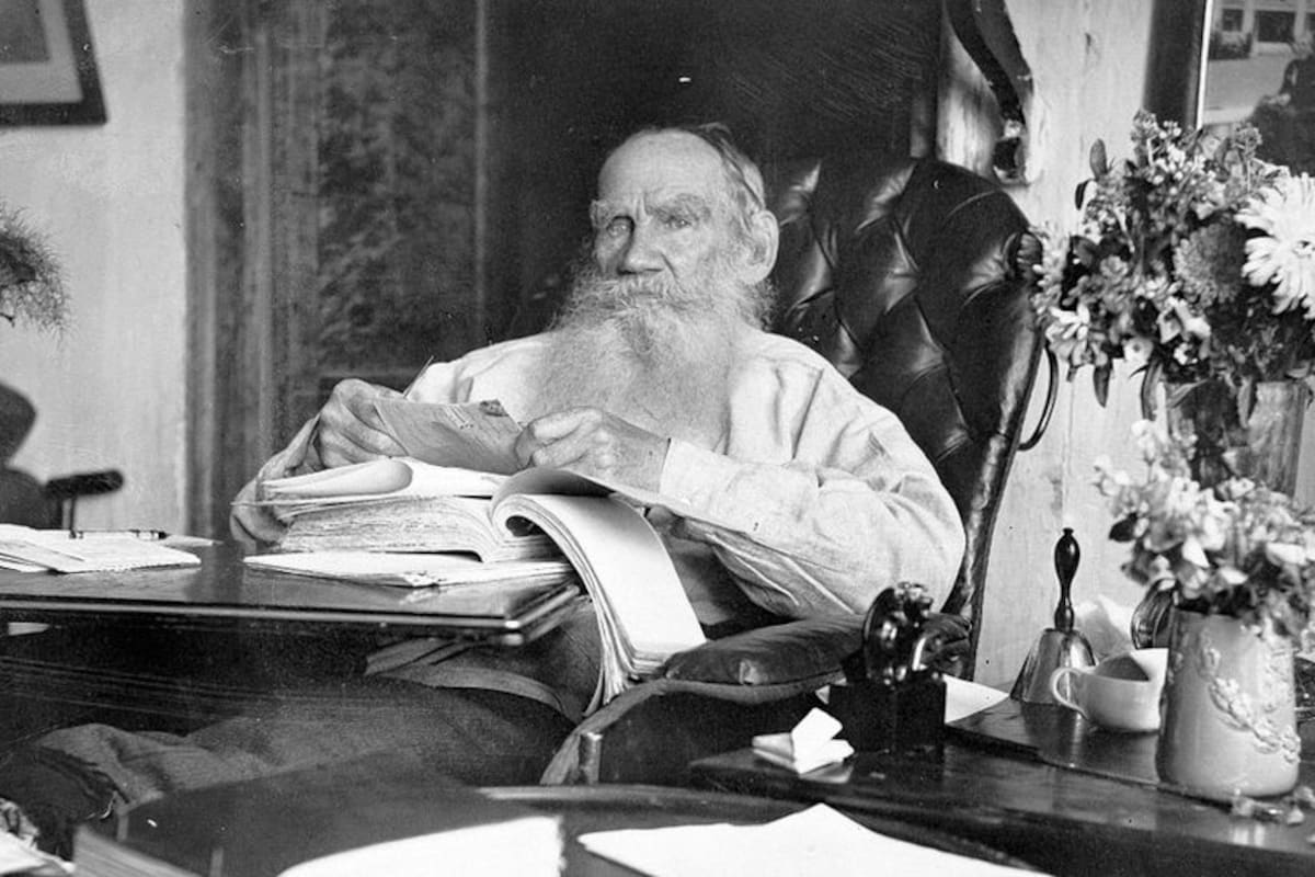 Tolstoi, en su vejez: de joven había participado de la Guerra de Crimea