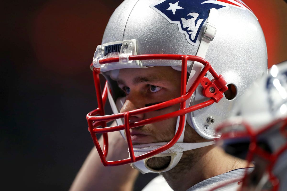 Tom Brady durante la final ante los Rams