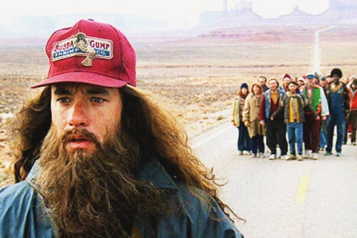 Tom Hanks pagó de su bolsillo la emblemática escena de la carrera de Forrest por Estados Unidos