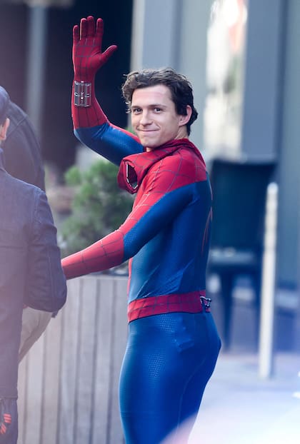 Tom Holland en el rodaje de la nueva SPider-Man