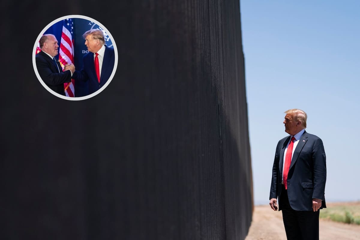 Tom Homan será el nuevo titular de ICE en la gestión de Donald Trump (Montaje sobre foto de AP/Evan Vucci)