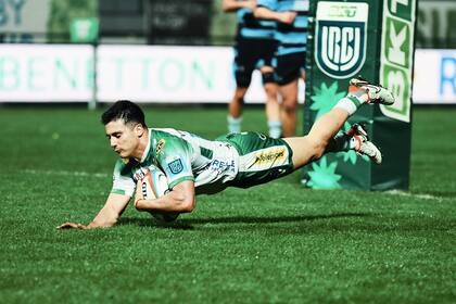 Tomás Albornoz, fue una de las figuras de la victoria de Benetton sobre Cardiff Rugby en el United Rugby Championship