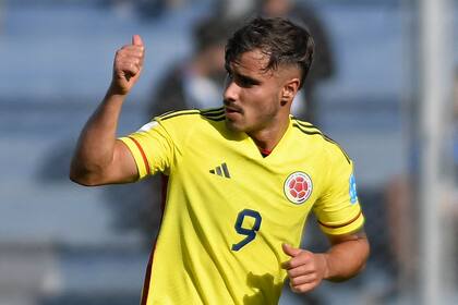Tomás Ángel, delantero de Colombia, lleva convertidos tres goles en lo que va del Mundial Sub 20 2023