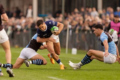 Tomás Baca Castex anotó el único try de Champagant, que luego de un buen comienzo en el torneo de URBA está deshilachándose.