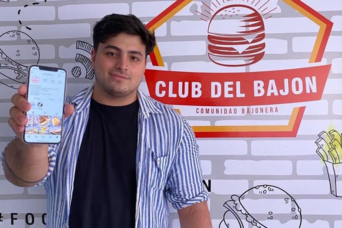 Tomás Calvagna es el centennial detrás de El Club del Bajón, un emprendimiento gastronómico que no para de expandirse.