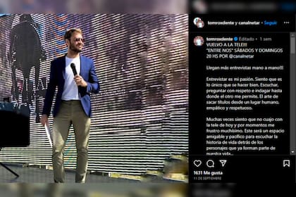 Tomás Dente regresa a realizar entrevistas (Foto Instagram @tomroxdente)