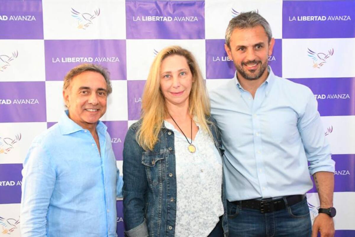 Tomás Figueroa, Karina Milei y Martín Menem en Santiago del Estero