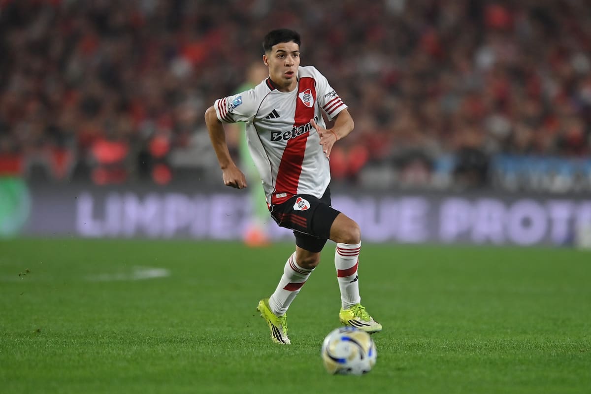 Tomás Galván convirtió dos goles en el último partido entre River y Belgrano, en el que el Millonario ganó 3 a 0