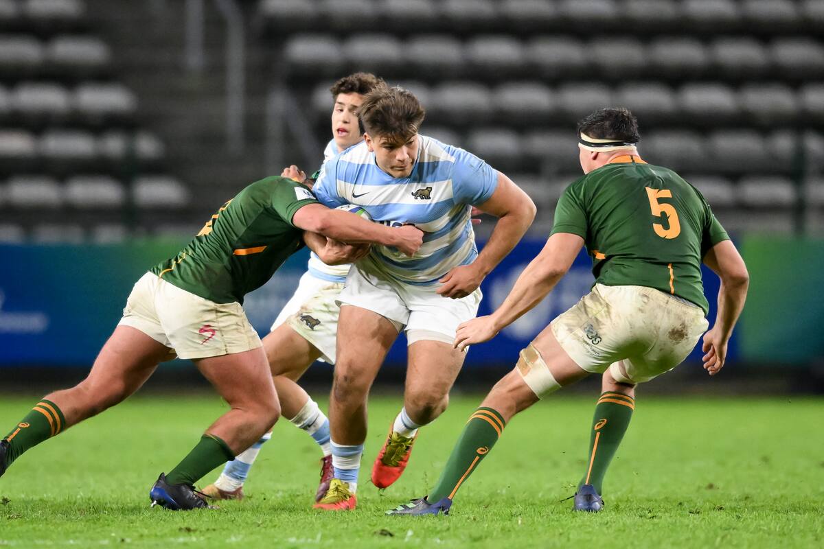 Tomás Rapetti, en un partido de los Pumitas ante Sudáfrica