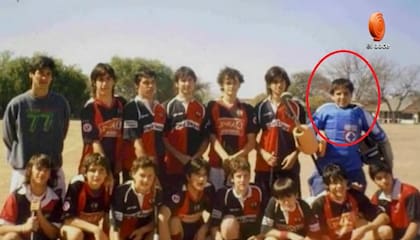 Tomás Santiago en sus primeros pasos como arquero de Hockey