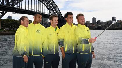 Tomic y Kyrgios en el sorteo en Sydney