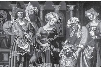 Tomiris en una copia del maestro de Flémalle, siglo XV