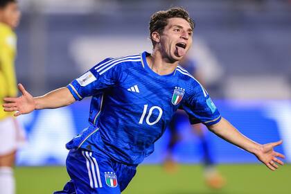 Tommaso Baldanzi marcó uno de los goles de Italia en el triunfo sobre Colombia en el San Juan del Bicentenario