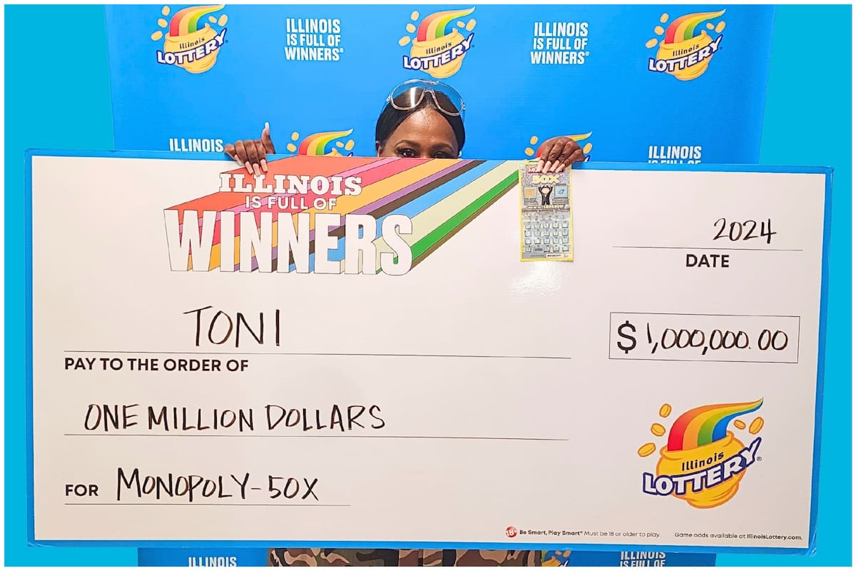 Toni, de Aurora, Illinois, ganó un millón en la lotería y decidió donar parte de su premio