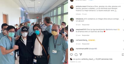 Toño Mauri, el día que salió del hospital tras haber estado en coma - Foto: Instagram @antonio.mauri