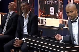 El show de Parker: los pases a la tribuna de Manu Ginóbili y el acento francés que "odia" Duncan