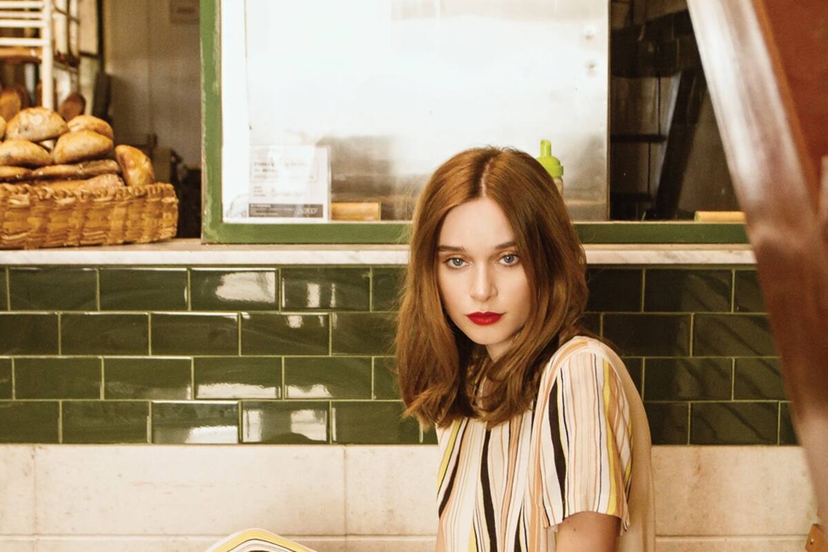 Top y pantalón de crepé rayado (Vitamina)