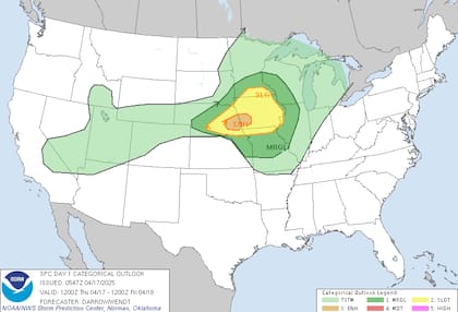 Tormentas severas en Nebraska e Iowa: se espera granizo de hasta cinco cm y vientos destructivos