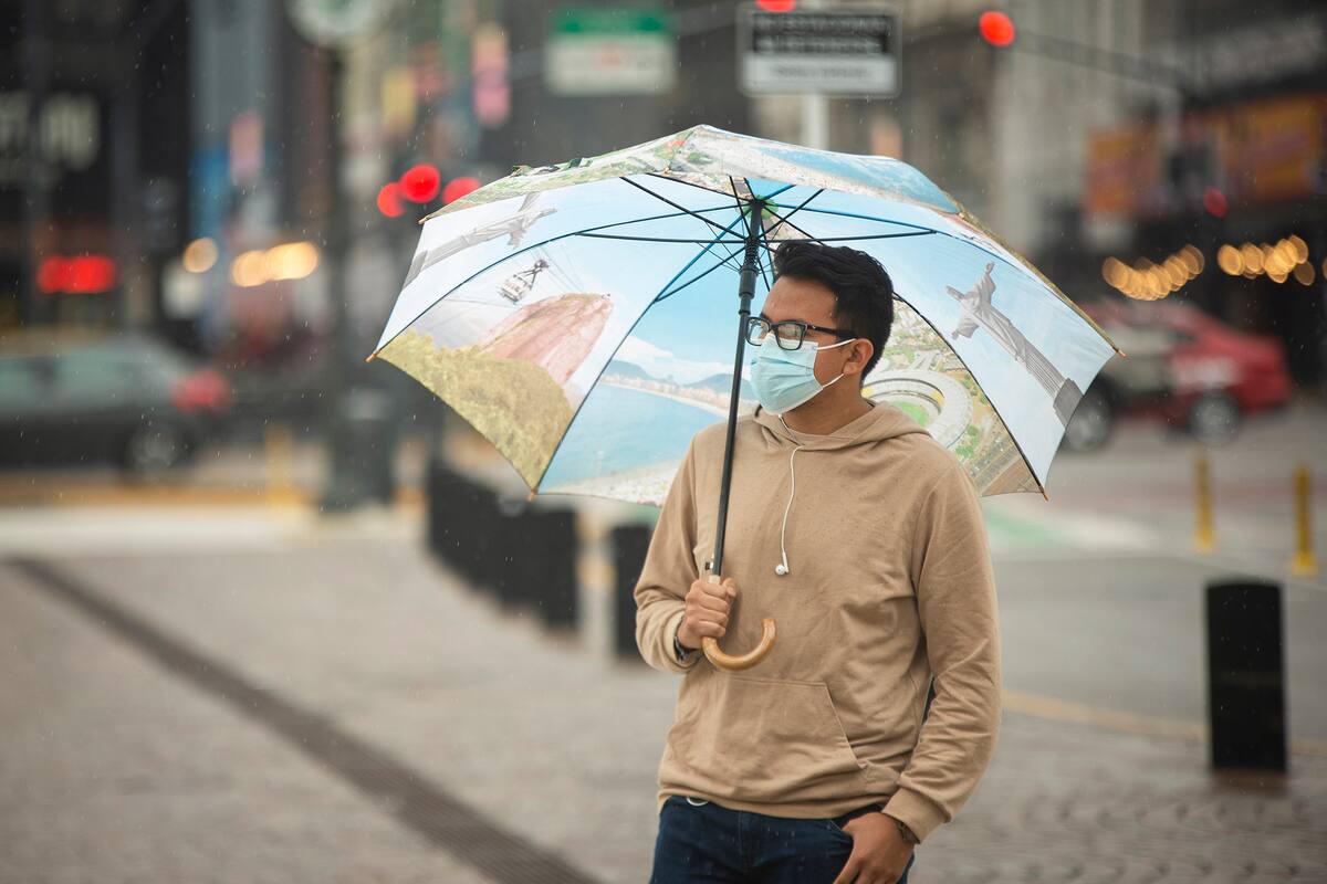 Tormentas y lluvia en el Microcentro de la Ciudad de Buenos Aires