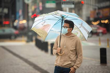 Tormentas y lluvia en el Microcentro de la Ciudad de Buenos Aires