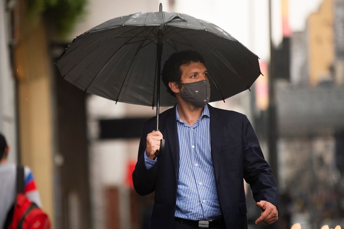 Tormentas y lluvia en el Microcentro de la Ciudad de Buenos Aires