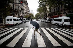 Tormentas y lluvia en el Microcentro de la Ciudad de Buenos Aires